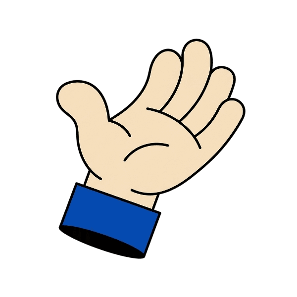 Hand illustration representing human-centric digital solutions